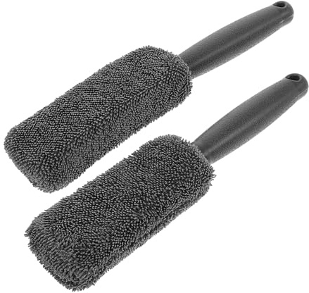 TOPPERFUN 2piezas Cepillo De Limpieza para Ruedas De Auto De Cepillo De Detalle para Llantas y Neumáticos Mango para Accesibilidad Material Duradero Color Elegante para Mantenimiento De
