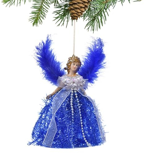 Weihnachtsengel für Baum – Engelspuppe, Weihnachtsschmuck, Engel-Anhänger mit Flügeln, Ornamente für Weihnachtsbaum, Baumspitzen-Dekorationen