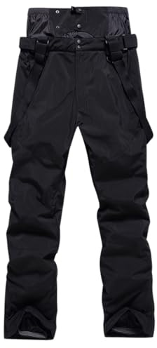 Sunnyuk Pantaloni da Neve Uomo Tuta da Neve Snowboard Salopette Impermeabile Sci Pantaloni Invernale Taglie Forti Pantalone Montagna Termici Elasticizzati Curvy