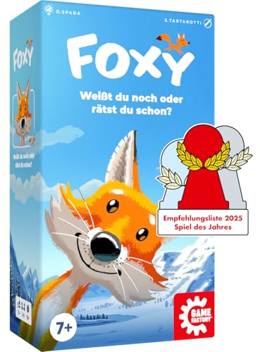 Game Factory 646083 Foxy, Fluffy Animals, tierisches Merkspiel ab 7 Jahren | Familienspiel für 1-5 Personen, Kartenspiel, Gesellschaftsspiel