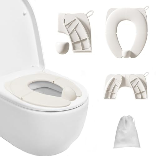 Meision Faltbarer Toilettensitz Kinder 34.5cm, Cremeweiß