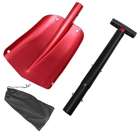Kisangel Pala Neve Auto in Alluminio Staccabile Leggera Per Campeggio e Emergenza Scavare Ghiaccio e Neve Con Design Resistente Per Viaggi Outdoor e Sport Invernali