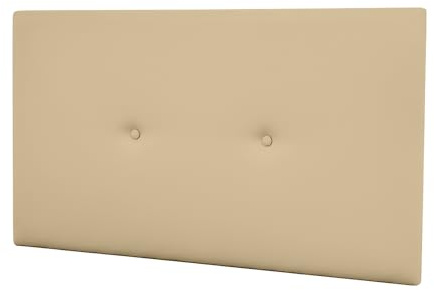 amuéblate online - Kopfteil aus hochwertigem Kunstleder, gepolstert, Trento Maße 105 x 60 cm (für Betten mit 90 und 105 cm), Beige