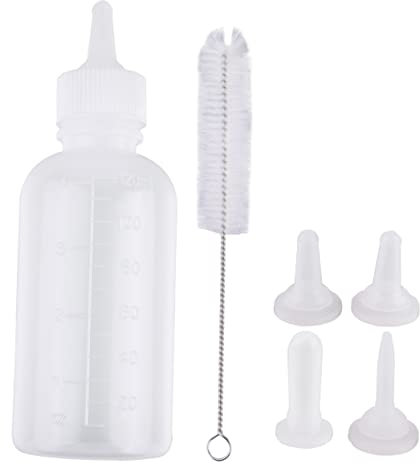 UPKOCH 6pcs 120ml Pet Nursing Bottles Set Cleaning Brush Pet Feeding Bottles for Puppies and Kittens for Newborn Supplies