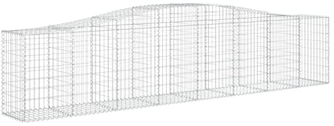 Gabions for Landscaping and Erosion Control, Zinc-Coated Metal Rock Cages for Outdoor Decoration, Durable Stone Holders 100x50x40/60 cm