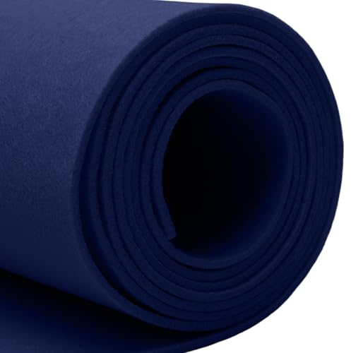 LUPATDY Rouleau de Feutre Bleu 40 cm x 250 cm, Tissu en Feutre 3mm D'épaisseur, Feutrine Loisir Creatif pour Bricolage, Sac de Rangement, Tissu en Felt pour Travaux Manuels, Décoration