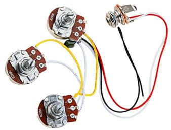 QUXVUIS Potis A250K B250K für Gitarre und Bass – Upgrade für verbesserte Klangregelung. Einfache Montage. Zubehör für Bassgitarren. Potentiometer mit Druckknopfschalter.