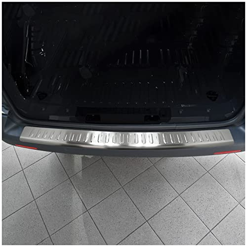 teileplus24 Ladekantenschutz passend für VW T5 Transporter Multivan | 2003-06/2015 Edelstahl Abkantung Passgenau vorinstalliertes Montageband Reinigungstuch Rostfrei