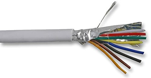 PRO POWER 8-Core Screened Alarm & Signal Cable – 100m Reel, White, CCA Conductors | 0.22mm² Core, Aluminium Shielding – PP01181