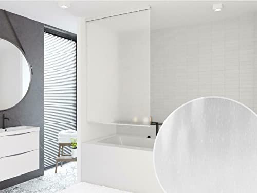 KS Handel 24 HALB-Kassetten DUSCHROLLO DUSCHVORHANG PEVA 60 Breite x 240 cm Höhe Modell Milky Drops! 60x240 cm ** Shower Rollo Curtain!