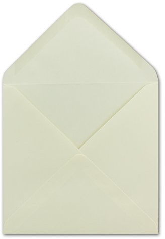 50 Quadratische Briefumschläge Champagnerfarben - 15 x 15 cm - 100 g/m² - Spitze Klappe mit Nassklebung Post-Umschläge ohne Fenster von Ihrem Glüxx-Agent