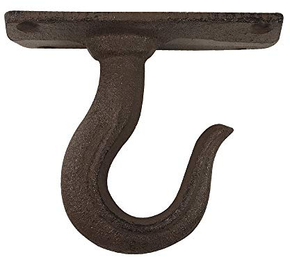 zeitzone Deckenhaken Wandhaken Rustikal Wandhalterung Gusseisen Antik-Stil Braun 8cm