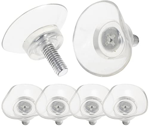 Baluue Ventose in Pvc Trasparente Per Fissaggio Multiuso Con Vite Ventosa Anti-Collisione Regolabile Per Decorazioni Organizer E Supporti Su Vetro E Mobili Kit 6 Pezzi Da 2.6X5.1 Pollici