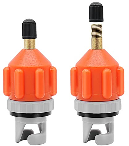2Pack SUP Pump Adaptor, Universal Inflatable Boat SUP Pump Converter Air Valve Adapter Pumping Head Connector for Stand Up Paddle Board/Dinghy/Paddling Pool/Kayak/Inflator Bed/Rowing Boat (Orange)