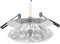 Cristal Led Downlight Focos de Cristal Techo Vidrio Acero Inoxidable 3W Led Techo Empotrable Downlight Iluminación Lámpara Foco Decoración del Hogar Luz Blanca (Luz Blanca Oculta de 3W)