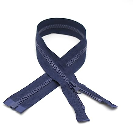 DOJA Barcelona | Cerniera Giubbotto Aperta | 10 Pz | 40cm | Numero 5 | Blu Marino | Chiusure Zip Giubbotto | Cerniera per Giubbotto da Cucire | Ricambi Cerniera Lampo Giacca, Pantalone, Borsa, Jeans