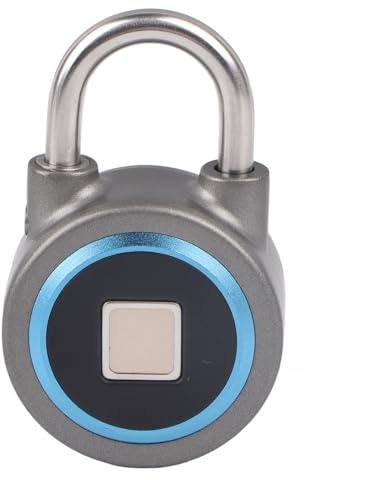 Fockety Lucchetto dell'impronta Digitale, Bluetooth IP65 impermeabilizza Il Lucchetto astuto biometrico Senza Chiave con App sblocca, Serratura Elettronica di Combinazione per Il portone
