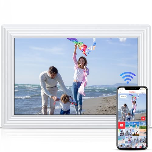 Frameo 5G WiFi Digital Photo Frame, 10.1 Digital Picture Frame with Auto-Rotate, 1280x800 IPS Touch Screen, Easy Setup to Share Photos or Videos Instantly via Frameo App from Anywhere