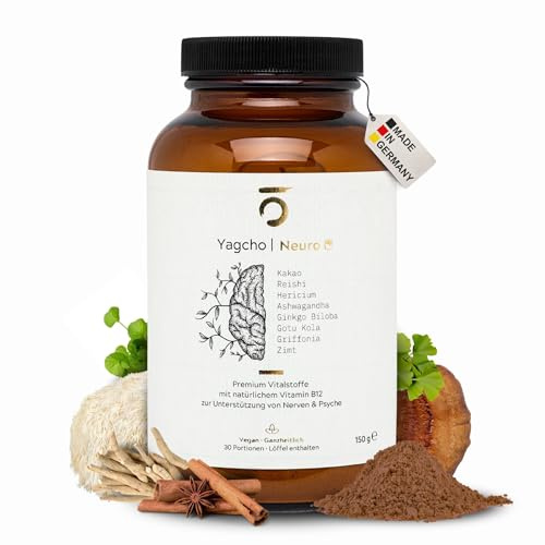 Yagcho Ashwagandha Komplex 150g I Reishi, Rosenwurz & Cordyceps | Ohne Zusatzstoffe – vegan & laborgeprüft I Adaptogene Kombination für deinen Alltag – Nahrungsergänzung