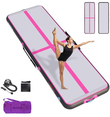 HIJOFUN Aufblasbare Gymnastik Tumbling Matten 3/4/5/6/7/8 Meters 20CM Höhe Trainings Matte Länge Bodenmatte Inflatable Yoga Matte Taekwondo Air Floor Track