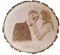 Personalisierte Baumscheibe mit Gravur, versch Größen, Fotogravur, personalisierte Geschenke, Jubiläum, Jahrestag, Fotogeschenke, Geburtstagsgeschenk, Unikat aus massivem Erlenholz, inkl. Befestigung