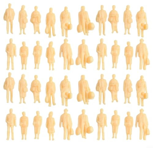 187 Maßstab Modellfiguren, 60pcs Stehend H0 Zubehör für DIY Eisenbahnen