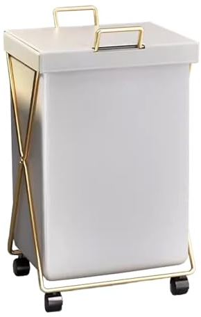 Cesta Ropa Sucia Plegable con Tapa Forma de X Carro de Ropa Sucia con Ruedas Organizador de Ropa para Guardar Ropa Sucia, Aperitivos y Juguetes(Gray)