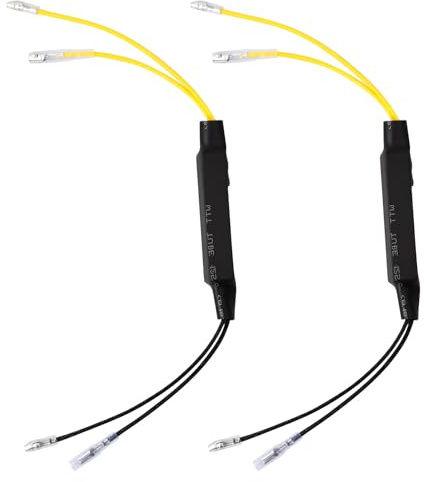 Dokeno 2 Stück Motorrad-Blinker, Widerstand, Adapter, 12 V, 21 W, Motorrad, LED, Blinker, Korrektur, Fehler, Reparatur, Scooter, für Motorrad, Roller, 6 Ω