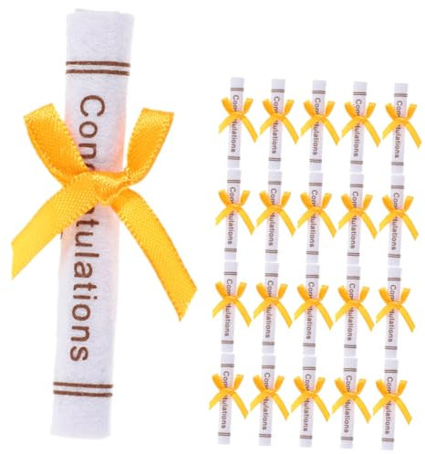 KONTONTY 50 Pezzi Mini Certificato Laurea Non Tessuto Decorazione Fai Da Te Portatile Leggero Creativo Unico Decorazione Interni Festa Di Laurea
