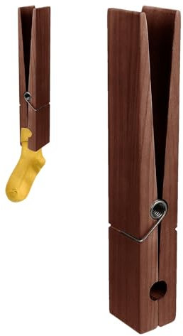 Giant Wooden Peg, 12 Inch Giant Clothespin Towel Holder, Large Bathroom Towel Holder Clips With Spring, Wooden Giant Clothespins, Wooden Clothes Clips Space Saving & Sturdy For Living Room Bedroom