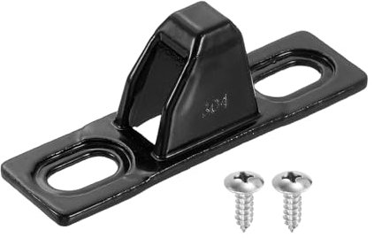 sourcing map Serratura per porta scorrevole, 5,3 x 1,4 cm, in acciaio inox 304, per porte scorrevoli, con vite di montaggio, per varie porte scorrevoli, colore nero
