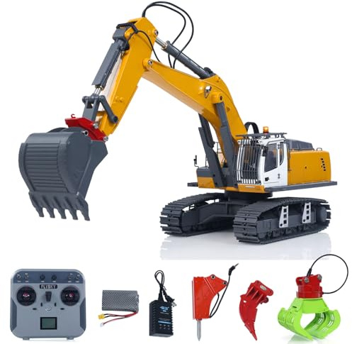 TOUCAN RC HOBBY 1:18 Kabolite RC Elektrobagger 970 5901 100S Elektronisches Heben RC Bagger Flysky Fernsteuerung Bagger Technik Fahrzeug Elektro-Ripper Hammer Hobby Vielfältige Spielmöglichkeiten