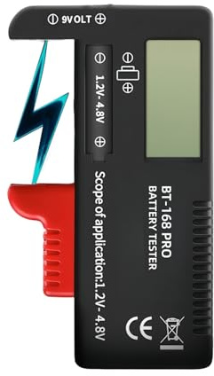 Battery Tester, Universal Battery Checker Small Battery Testers for 26650 18650 AAA AA C D 9V 1.5V Button Cell Household Batteries
