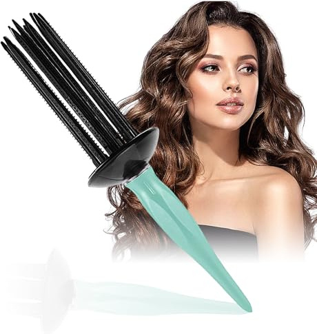 Pettine Arricciacapelli Soffice, Pettine per Volume d'aria, Pettine per Capelli Ricci a 17 Denti, Curling Roll Comb, Spazzola per lo Styling ad Aria Calda di Ricci lo Stile Capelli per Donne