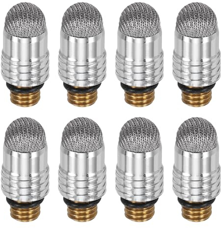 PATIKIL 6mm (0.24) Stylus Pen Fiber Tips, 8Pcs Universal Mesh Soft Conductive Replacement Tip Touch Screen Stylus Pen with External Thread, Gray