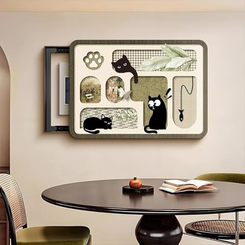 Cache Compteur Electriqu De Disjoncteurs, Couvercles Muraux Pour Tableaux Électriques Et Décorations Pour Boîtes De Distribution Conviennent(Green2,55 * 40cm/21.6 * 15.7in)