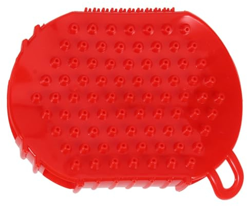 Massagebürste Sieben Kugel Rolle 360 Grad Drehbare 1 Stück | Rot, Silikon und Edelstahl, zur Massage von Arm und Beinpartien, für Senioren und Büroangestellte