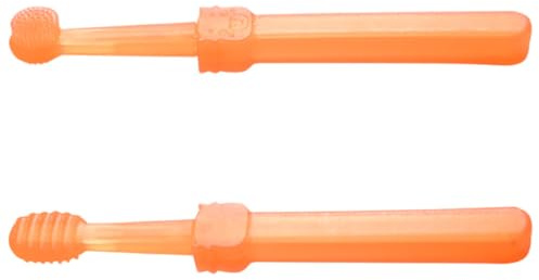 MAGICLULU Cepillos de Dientes de Silicona Limpiador de Lengua con Diseño de Animales Juego de 2 y Estuche de Almacenamiento para Bebés para Uso en Casa y Viaje