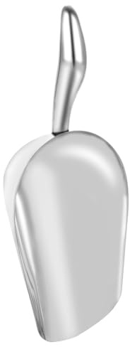 ASAKKURA Cuchara Grande de Acero Inoxidable para Hielo y Especias, Pala Multifuncional Mango Ergonómico Curvado, Resistente y Apta para Cocina y Bar, Adecuado para Servir Azúcar y