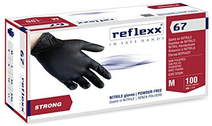 REFLEXX R67/M puderfrei Nitril Handschuhe Gr 5.5