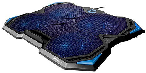 Tracer Turbo Base de Refrigeración para Ordenador portatil Regulable de hasta 17 Pulgadas, 1000 RPM, 4 Ventiladores