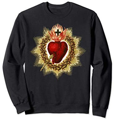 Sacro Cuore di Gesù Arte Cristo Benedizione Cattolica Felpa