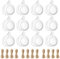 Photophore en Verre Suspendu, 12 Pièces de 6 cm de Diamètre, Globes Bougeoirs de Terrarium pour Succulentes, Décorations de Jardinage ou de Mariage