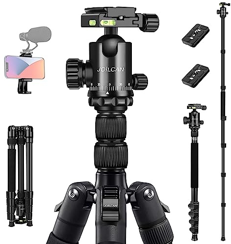 JOILCAN Tripod for Camera, 81 Camera Tripod Stand, 83 inches DSLR Tripods & Monopods, Heavy Duty Travel Tripod for Binoculars Laser Level Spotting Scope Telescope, Max Load 35lb