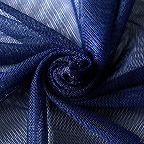 160cm x 5m Tüll Stoff Tüllband Tüll Dekostoff für Hochzeit Geburtstag Weihnachten Fest Kommunion Party Deko,Nähen von Brautschleiern Hochzeitskleid Tischläufer Tutu Röcken Geschenk-Schleife, Navy blau