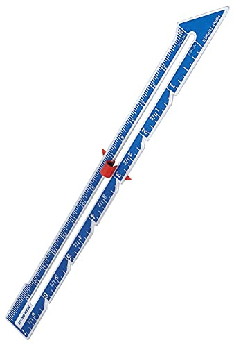 Sewing Gauge Metal Sliding Gauge Sewing Measuring Tool, Quilting Ruler for Knitting Crafting Sewing Beginner (blue)
