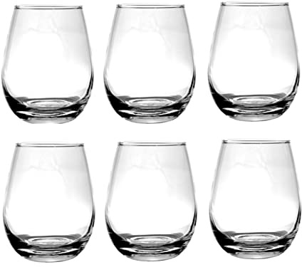 GK Global Kitchen Glass Water Glass Juice Whisky Tumblers Set of 6 350ml / 12oz Small Round Tumbler Glasses Clear Glass Drinking Tumblers Everyday Tumblers Glassware Set