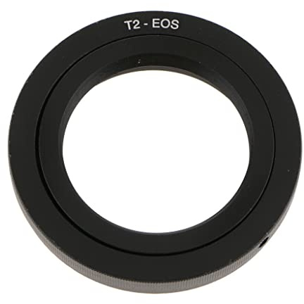 NATEFEMIN Bague d'adaptation T2 en alliage pour monture d'objectif Canon EOS 550D 7D 5D Mark II