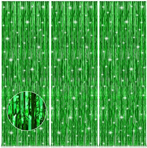 Lametta Vorhang Grün Glitzer Weihnachtsdeko Geburtstagsdeko Luftschlangen Grinch Deko Weihnachten Dschungel Deko Ninjago Geburtstagsdeko Birthday Decorations St. Patrick's Day Deko.