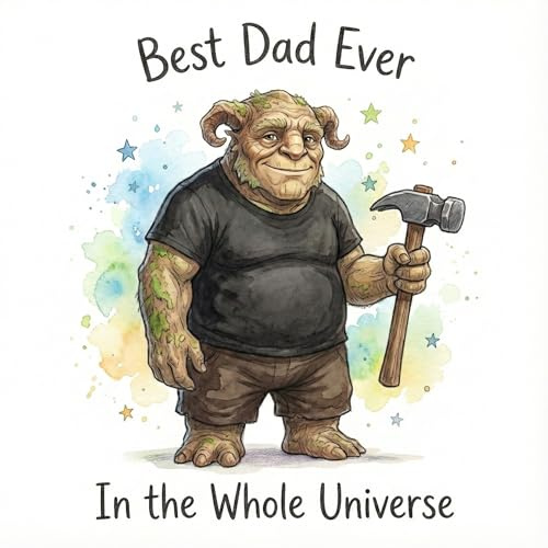 Edition Seidel Premium quadratische Geburtstagskarte mit Umschlag. Glückwunschkarte mit Spruch Best Dad Billet Karte für Mann Papa Vater Großvater Opa Galaxy Humor (GQ253 SW024)